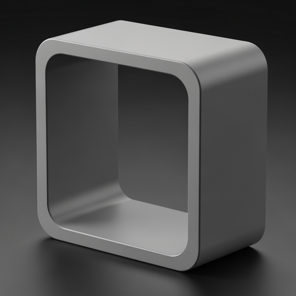 Post-processed 3D printed part with smooth polished glossy finish